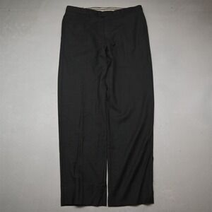 Bespoke‎ 36x32 Gray Wool Sharkskin Flat Front Straight Dress Mens Pants